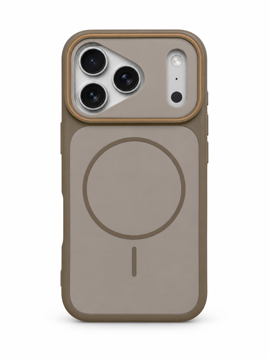 ModSoles DuoTone Magnetic iPhone Case in Taupe – dual-tone MagSafe case with contrast trim for iPhone 15, 16 & 17