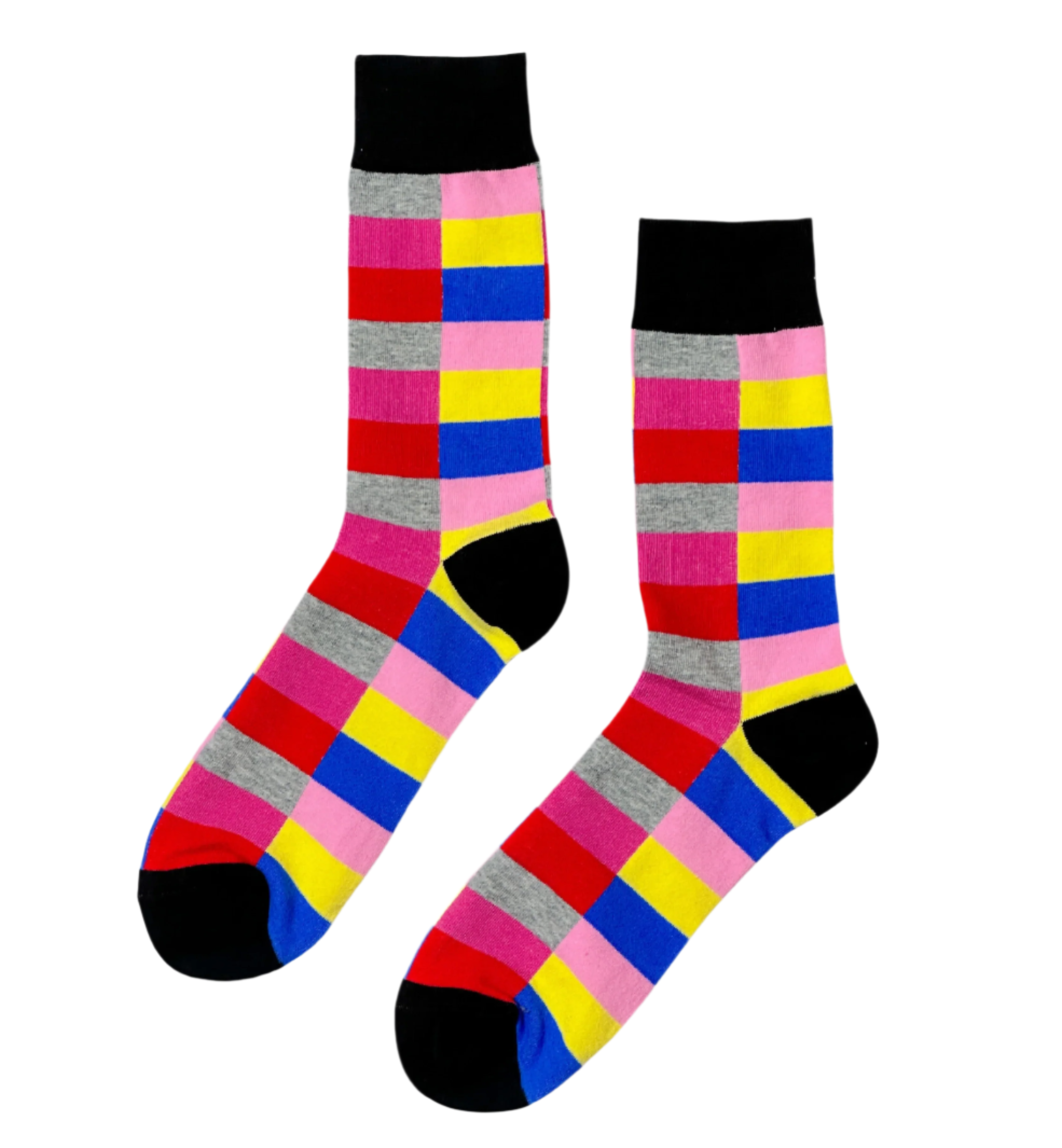 Nightfall Mosaic crew socks featuring dark tones and a mosaic-style geometric design