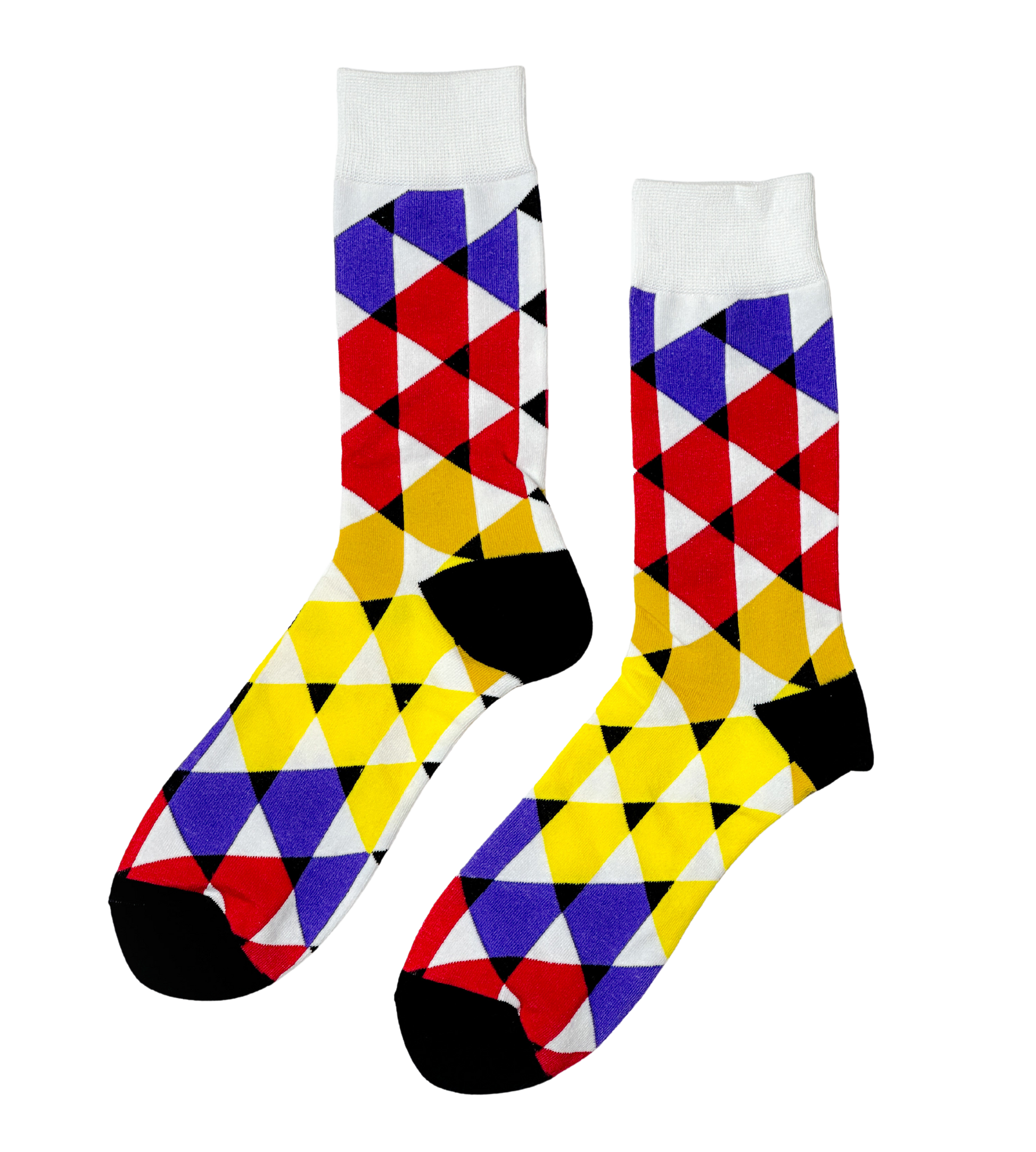 Radiant Mosaic socks – colorful geometric sock design with bold, artistic flair