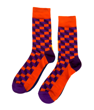 Funky Burst ModSoles socks are stylish and comfortable, showcasing a burst of vivid hues perfect for adding flair to any outfit.