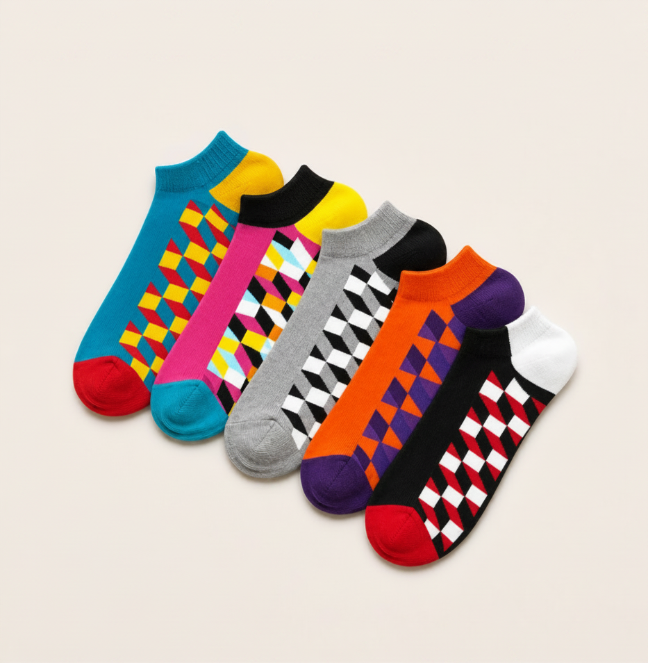 The Remix Pack: 5-Pair Low-Cut Geo Socks