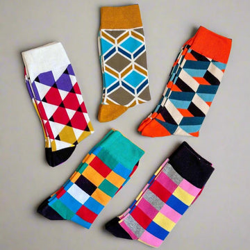 Premium Unbranded GeoMosaic Socks - ModSoles