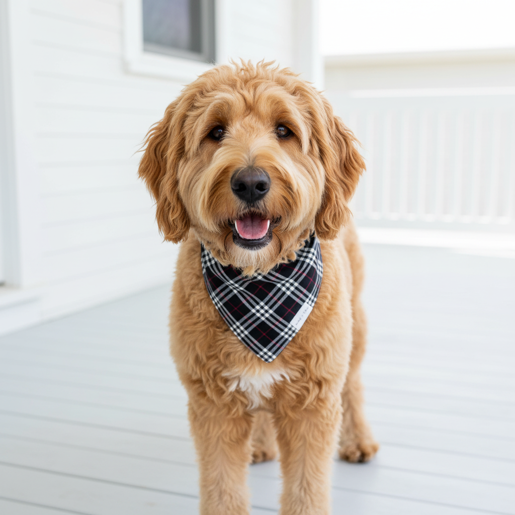 Reversible Plaid Dog Bandanas