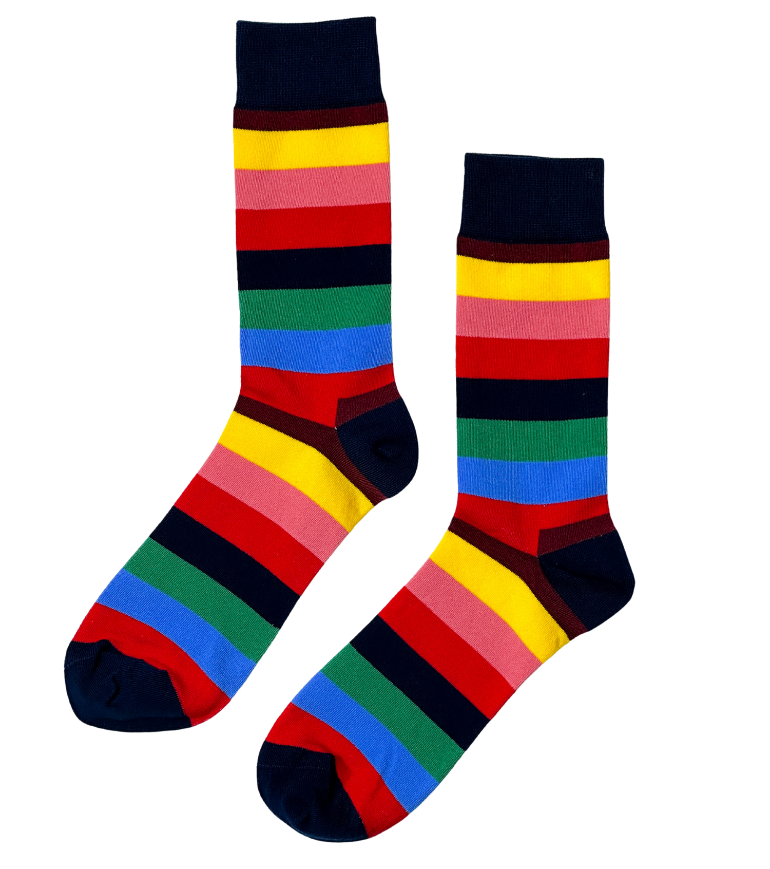 Diverse Charm unisex cotton crew socks from ModSoles with a bright vibrant pattern that adds fun personality to any look