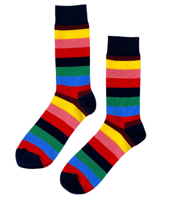 Diverse Charm colorful patterned crew socks with unique abstract design
