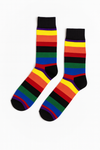 Diverse Charm Midnight colorful patterned crew socks by ModSoles