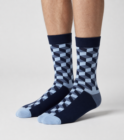 Signature Pack Vol. 2 crew socks featuring Funky Blues stripe