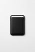 ModSoles MagSafe Card Wallet Obsidian – slim vegan leather magnetic iPhone wallet front view