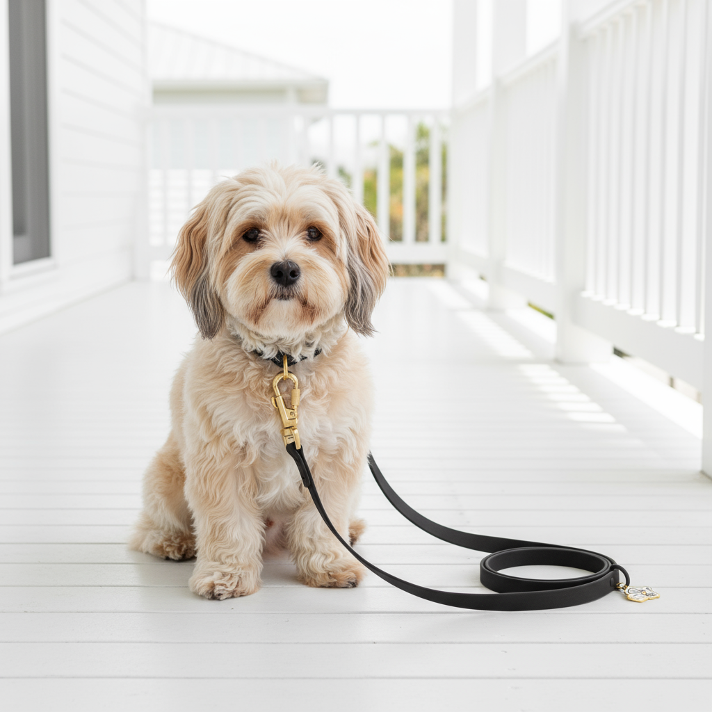 Midnight Waterproof PVC Dog Leash