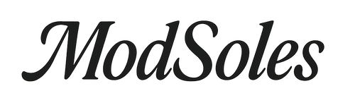 ModSoles brand logo used on packaging and digital platforms, sleek design for premium sock company