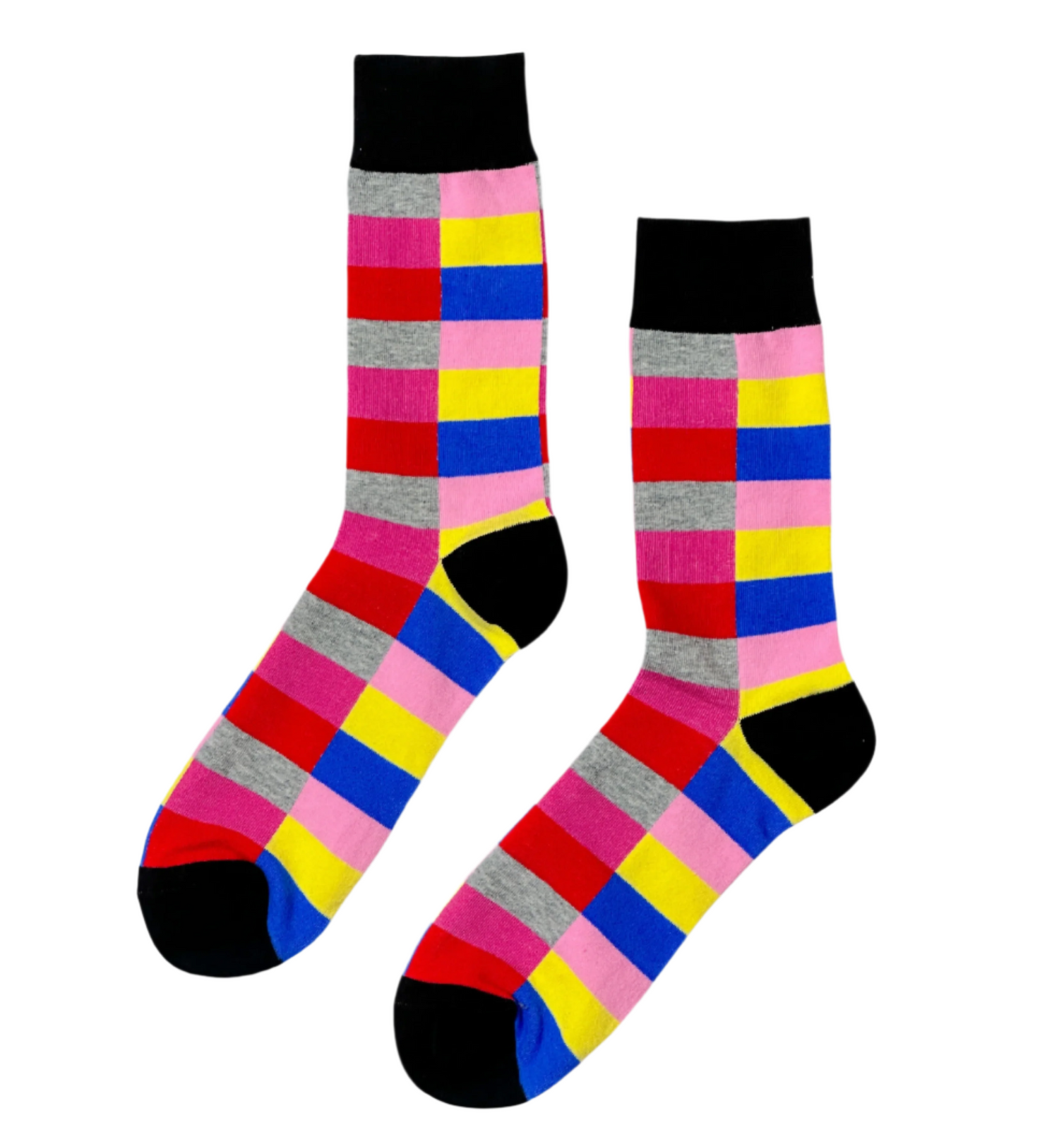 Nightfall Mosaic crew socks featuring dark tones and a mosaic-style geometric design