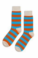 Pastel Pop colorful crew socks by ModSoles with pastel stripes