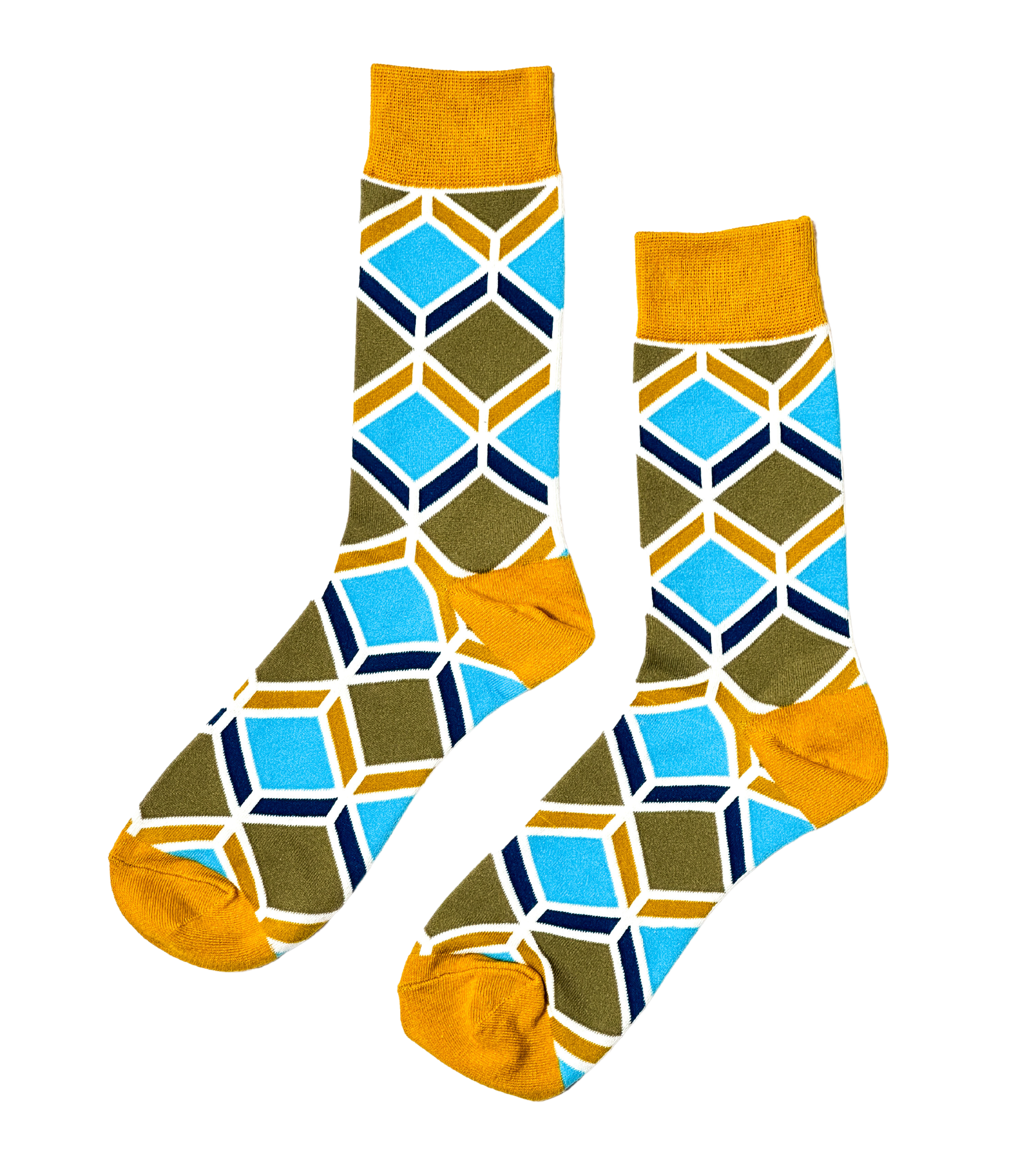 Sandstone Mosaic neutral-pattern unisex cotton crew socks from ModSoles with a soft desert-inspired mosaic look for everyday casual style
