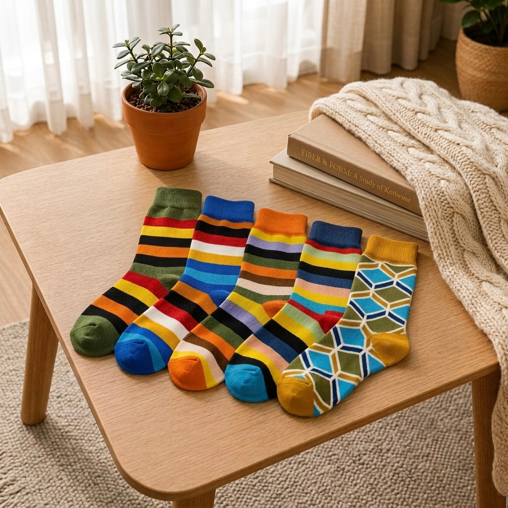 Signature Pack five-pair crew socks, ModSoles best-selling patterns in one box