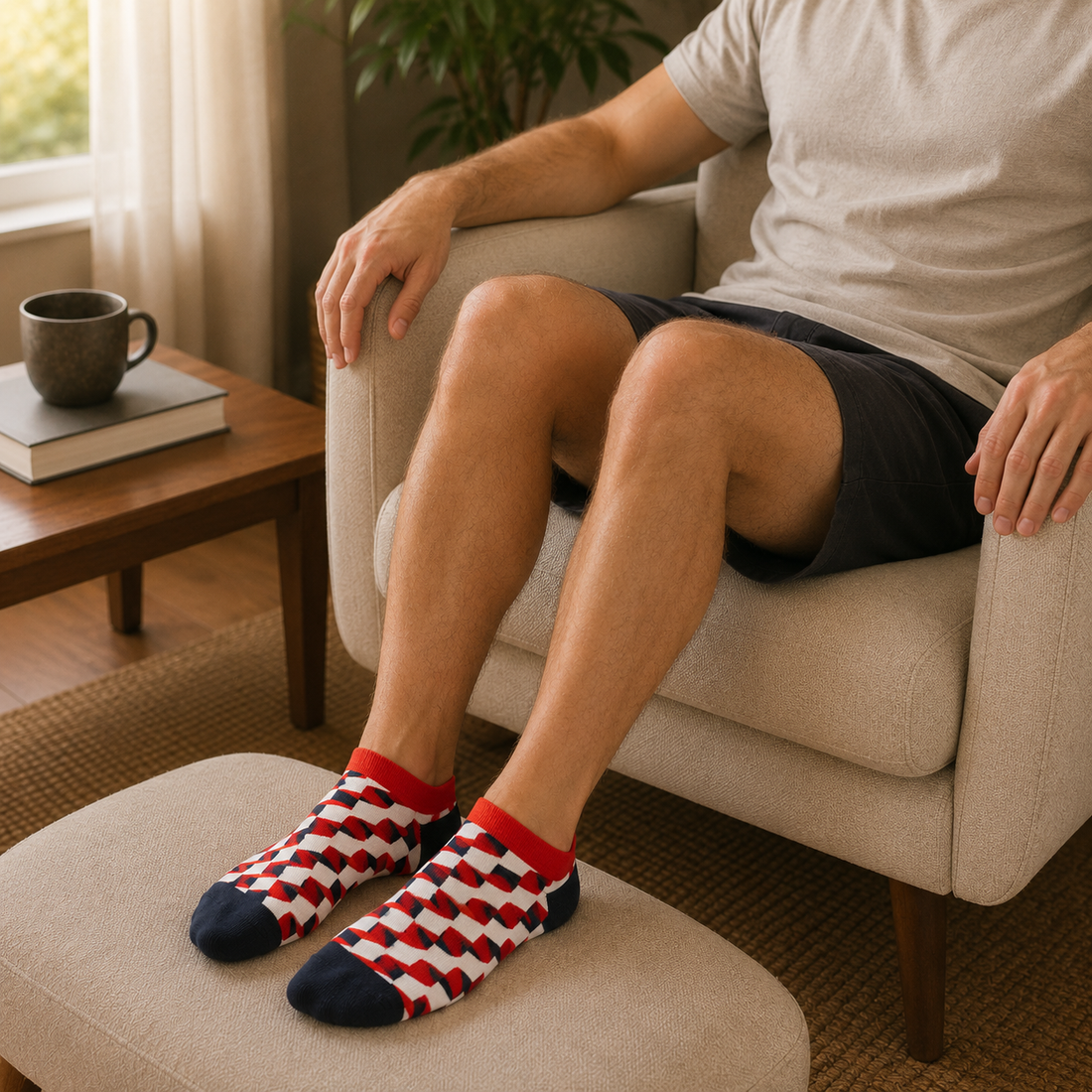 Wildcard Pack low-cut socks, first of five mixed-print pairs
